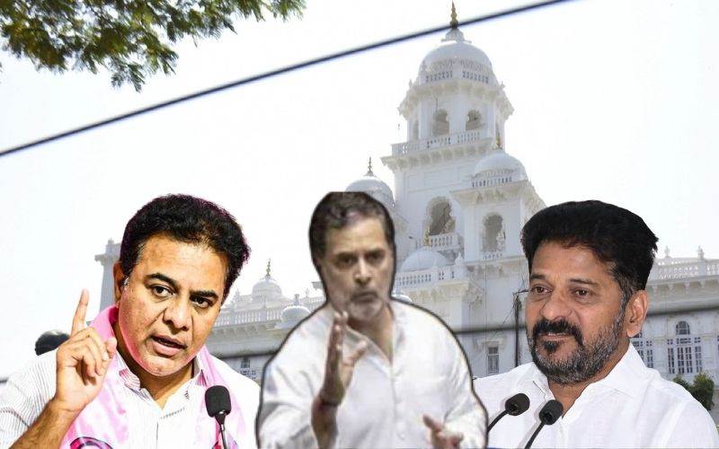 راہل گاندھی،تلنگانہ سی ایم ریونت ریڈی آئین کا مذاق اڑاتے ہیں: کے ٹی آرکا الزام